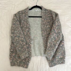 NWT Bartolini  Floral Mohair Alpaca Cardigan Size Small